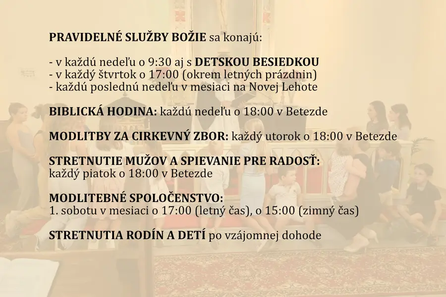 Pravidelné aktivity