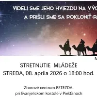 STRETNUTIE MLÁDEŽE streda 8. apríla 2026