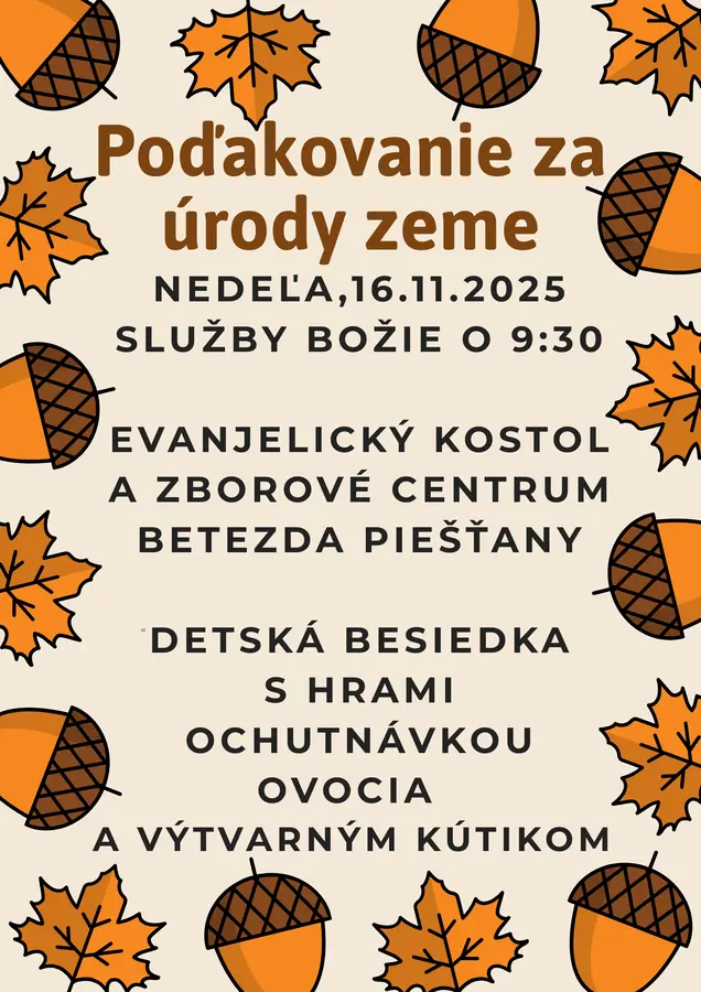 POĎAKOVANIE ZA ÚRODY ZEME