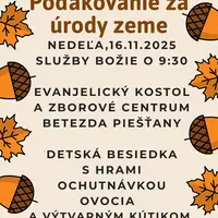 POĎAKOVANIE ZA ÚRODY ZEME